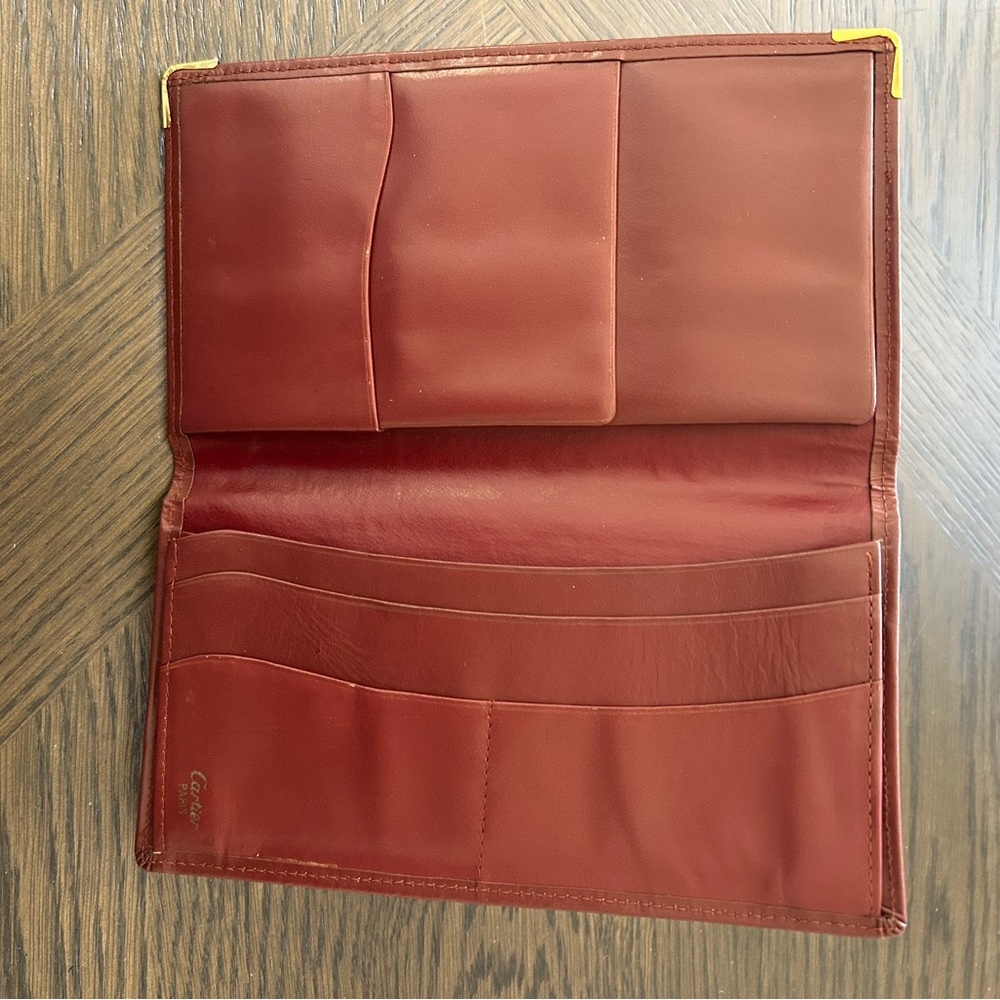 Cartier VINTAGE Burgundy Long Wallet EUC - Picture 7 of 15
